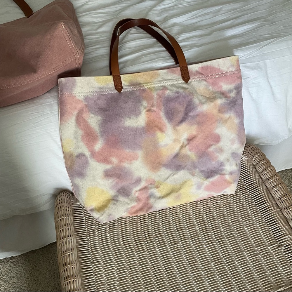 Madewell Canvas Transport Tote - Colorful Tie Dye Watercolor - Picture 2 of 11